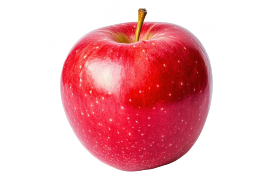 Red apple image isolated on transparent background