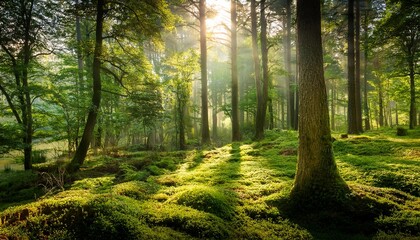 Obraz premium forest in sunny day