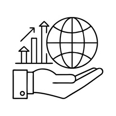 hand holding a globe