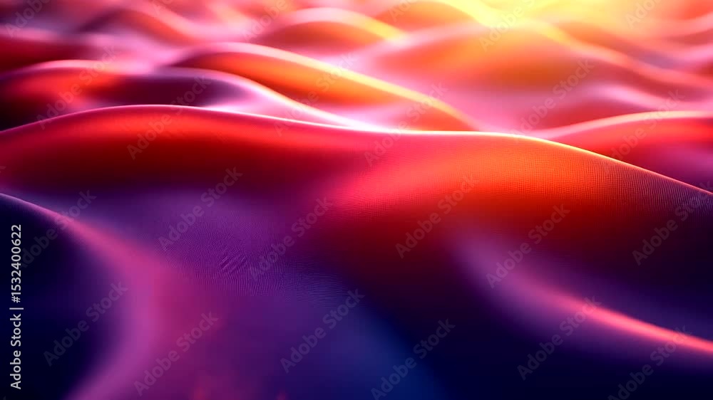 Poster abstract waves of light and color - dynamic gradient background animation 3d render