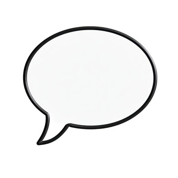 Blank speech bubble isolated on transparent background