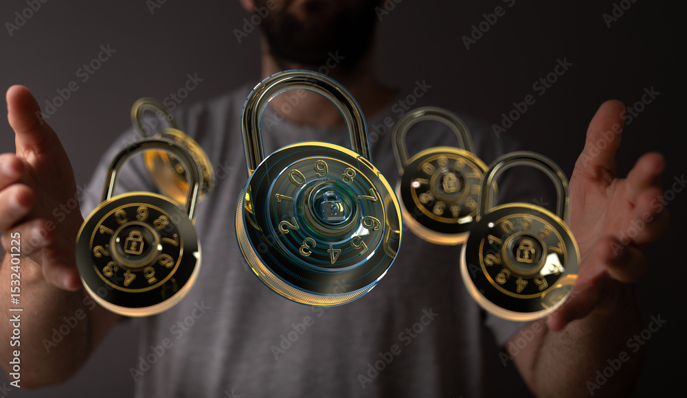 Poster Secure your data! Explore advanced password protection and robust cybersecurity strategies.
