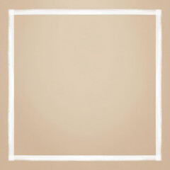Fototapeta premium Neutral Background with White Chalk Frame for Text or Design