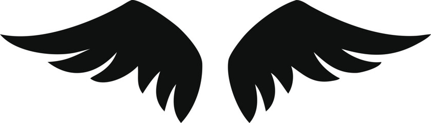 Wings icon. Wings logo. Vector illustration