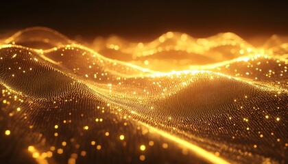 Golden textured wave pattern.