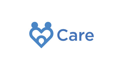 heart logo abstract for care design icon template illustration