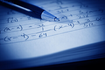 Pen with page in background