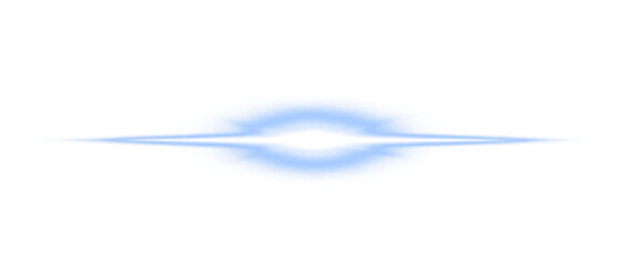 Light, line, horizontal, blue, shine in a glowing futuristic style. PNG with transparent...