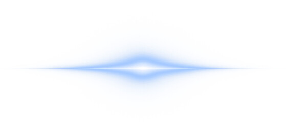 Light, line, horizontal, blue, shine in a glowing futuristic style. PNG with transparent...
