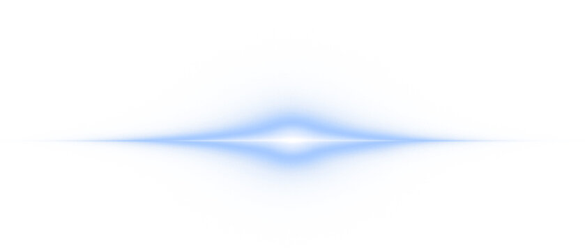 Light, line, horizontal, blue, shine in a glowing futuristic style. PNG with transparent background, perfect for Overlay effects, neon beams, shimmer, and speed light visuals. Includes PNG asset. - Powered by Adobe