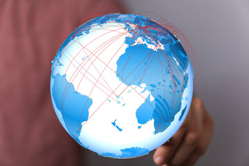 High-quality image depicting global connectivity and communication networks.