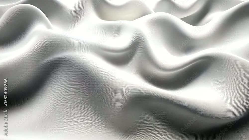 Poster abstract white surface waves animated background loop for presentations and projects