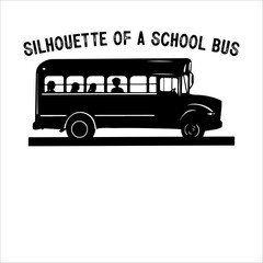School Bus Vector Illustration with Kids.