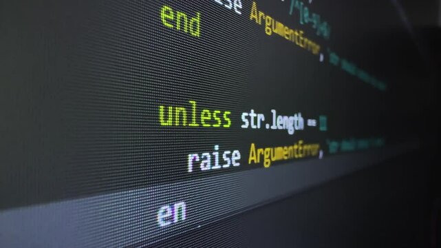 Cinematic Screen Capture - RUBY Programing Coding - 4K