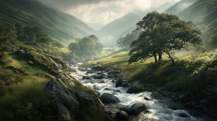 mountain landscape in the morning