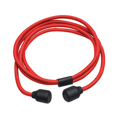 Jump Rope, Close up of an athletic person's feet jumping rope outdoor, isolated on transparent background