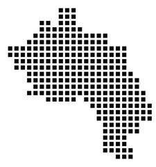 Fototapeta premium Symbol Map of the City Oerebro (Sweden) showing the city with a pattern of just a few black squares