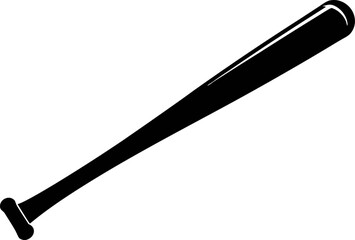 Baseball Bat Silhouette Vector Illustration 