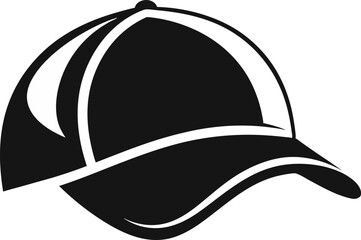 Baseball Cap Silhouette Vector Illustration 