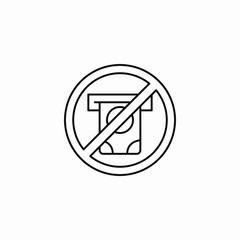 no banknote withdraw icon sign vector