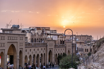 Sunset in the center of Erbil (Hawler), Kurdistan Region of Iraq