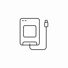 wired connection icon sign vector