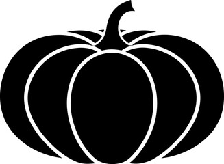 Pumpkin Silhouette Vector Illustration 