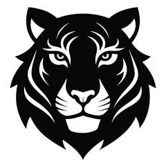 Powerful wild lion head mascot tattoo design vector illustration