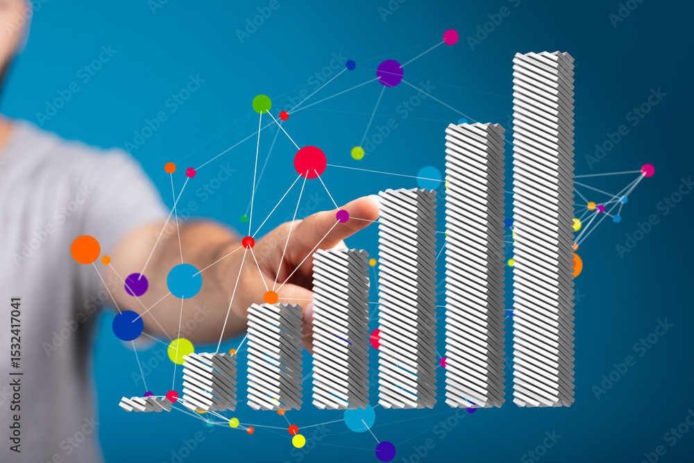 Poster Visualize business growth with this dynamic chart. Ideal for presentations and reports.