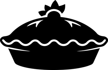 Thanksgiving Pie Silhouette Vector Illustration 