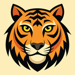 Wild animal tiger head vector illustration for tattoo art