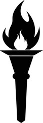 Torch Silhouette Vector Illustration 