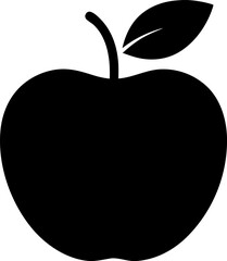 Apple Silhouette Vector Illustration 