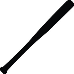 Baseball bat – black silhouette on white background
