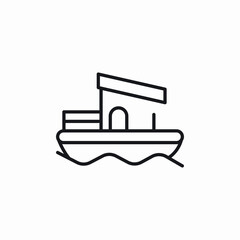deck boat icon sign vector