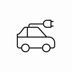 electric car icon sign vector