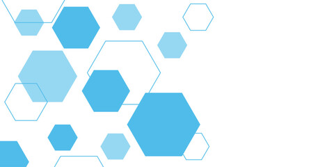 Abstract blue hexagon banner background. Eps10 vector