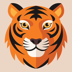 Dynamic vector illustration of a wild tiger head, perfect for a bold tattoo or mascot design