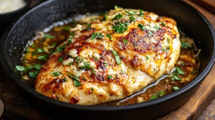 Garlic Parmesan Chicken crusted herb