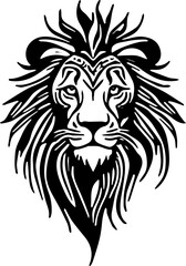 tribal lion head vector illustration