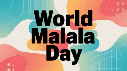 World Malala Day  Banner Reading Art