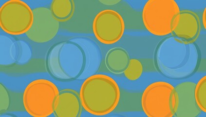 A modern gradient template with a horizontal orientation and abstract, trendy bright circles is available for use in creative graphic elements and designs
