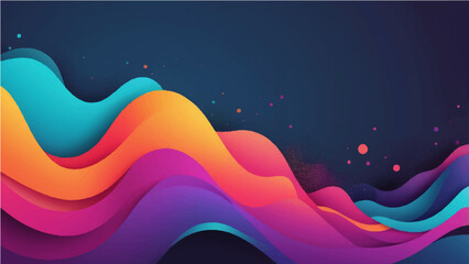 Colorful abstract wave background with curved lines and vibrant design.
