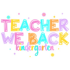 Kindergarten PNG – Cute and Colorful Back to School Sublimation Design for Kids and Teachers