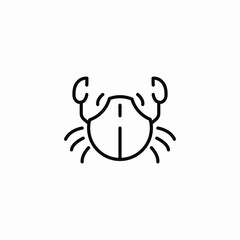 beach crab icon sign vector