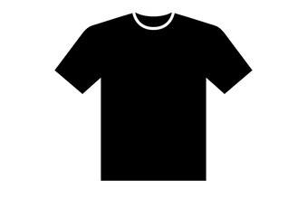 Naklejka premium Simple Black T-Shirt Icon for Fashion Graphics and Casual Wear Design Resources