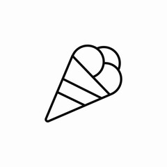 cone ice cream treat icon sign vector