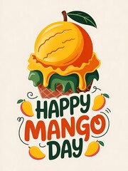 Mango Day Story  Cone With Fruit Art