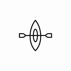 kayak hobby icon sign vector