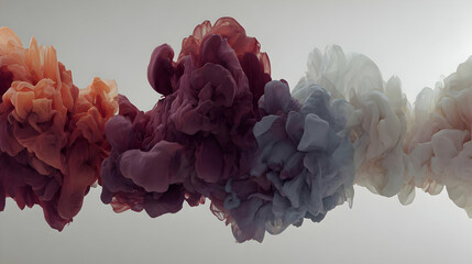 of layered ink in liquid motion frozen in abstract space